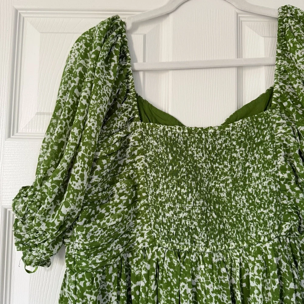 Abercrombie & Fitch Green Patterned Mini Dress - Picture 12 of 13